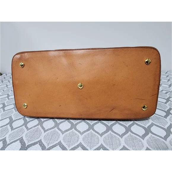 MCM Visetos Large Heritage Bowler Bag Cognac - Picture 8 of 16